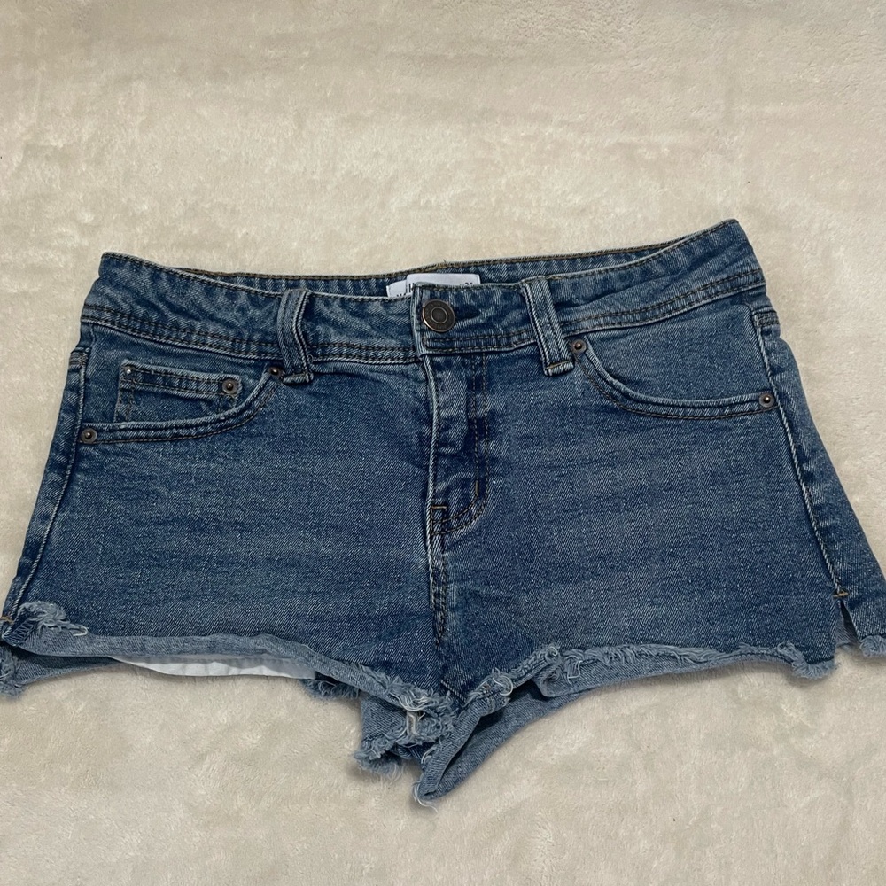 Vanilla Star Mid Rise Denim Shorts